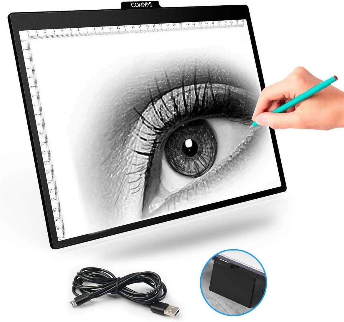 LED Drawing Board, A4 Portable Drawing Copy Tracing Light Box USB Powered Light with Brightness Adjustable Sketch Paint Look at X-Rays for Artists，Drawing，Doctor A4 Drawing Board