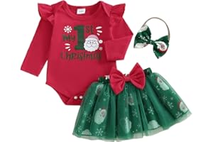 HYADRBLEBY Baby Girl St Patricks Day outfit Newborn One Lucky Duck Romper Tulle Tutu Skirt 0-18 Month Girl Baby Dress