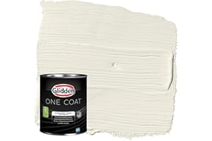 Glidden Interior Paint + Primer: White/Enduring Ice, One Coat, Eggshell, 1 Quart