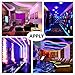 SOLMORE LED Strip Lights Sync to Music 16.4Ft/5M RGB Led Lights Kit SMD5050 300 LED Strip Remote Control Waterproof Led Lights Strip Rope Lights with 12V 5A Power for Home Party Bar Wedding