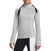 Under Armour Women's Long-Sleeve Training Cold Weather 1/2 Zip Top (US, Alpha, Large, Regular, Regular, Grey)