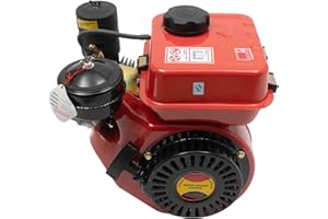 Bazargame Diesel Engine 4 Stroke 3 HP Single Cylinder Diesel Engine 2.2 Kilowatt Portable Diesel Engine Recoil Starter System Diesel Engine for Carts Mini Bikes Chippers Gardens Farm Operations