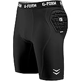 G-Form Pro Padded Compression Shorts - Athletic Protective Gear for Basketball, Volleyball & Snowboarding