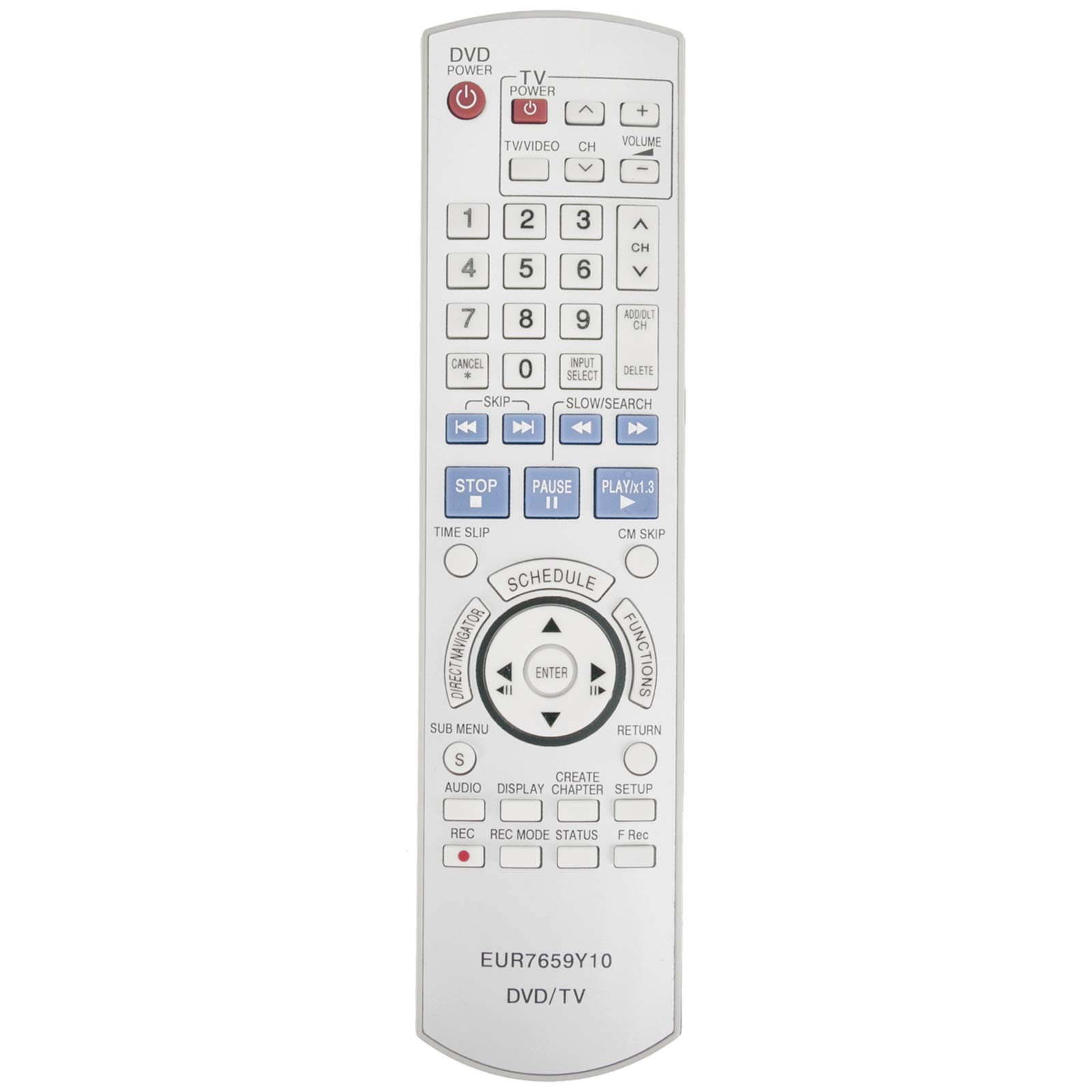 VINABTY EUR7659Y10 Replacement Remote Fit for Panasonic DVD Recorder DMR-ES15 DMR-ES16