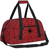Spiders Web Kids Overnight Duffel Bags Travel Sports Gym Bags for Boy Gothic Waterproof Weekender Sleepover Bag Portable Carry on Tote Bag