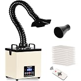 NLVYPRO MN01 Solder Fume Extractor, 105W 155 CFM LED Remote Filter Alert | Fume extractor soldering, nail tech and laser cutter smoke, 3-layer filter captures 99.97% particles, LED alert, remote