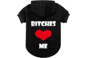 EXPAWLORER Dog Hoodies- Fall Soft and Warm Dog Sweatshirt with Leash Hole, Winter Autumn Fleece Pet Clothes with Love ME Print for Puppy,Cat, Small Medium Large Dogs