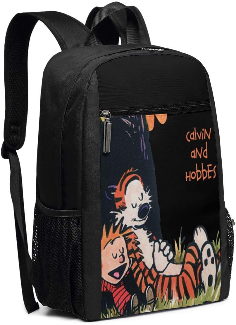 Tondgs Ca Lvin And Hobb Es Men Pure Cotton Backpack Daypack Bookbag Laptop School Bag Black Bags Cases Sleeves Office Products Wieliczkapark Pl
