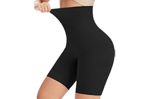 OXYSAIKO Tummy Control Shapewear Shorts for Women High Waisted Body Shaper Seamless Underwear Slip Shorts Under Dress (Black,