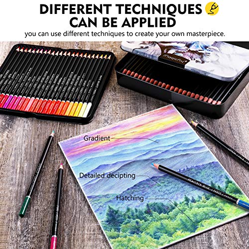 Magicfly 72 Colored Pencils Set, OilBased Colored Pencils for Adults
