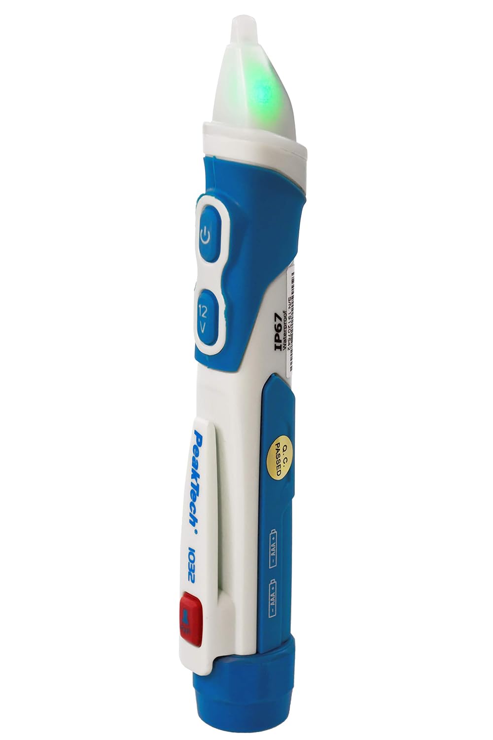 PeakTech P 1032, AC voltage tester 12-1000 V AC with vibration, LED Signal Lamp & Vibration 12-1000V AC Operating Range