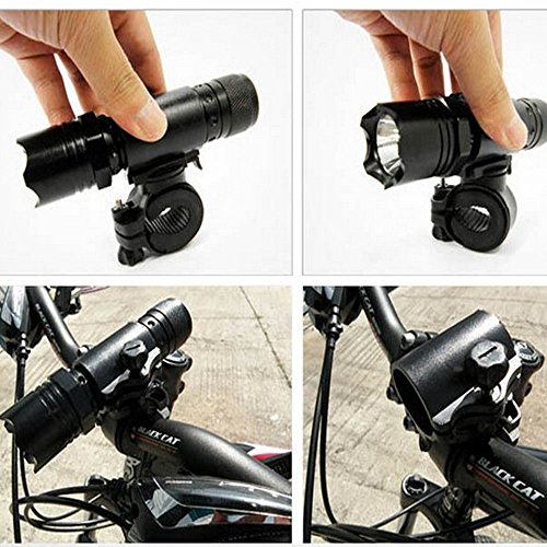 meanhoo 360 Degree Cycling Bicycle Bike Mount Holder for LED Flashlight Torch Clip Clamp - Thumbnail 3