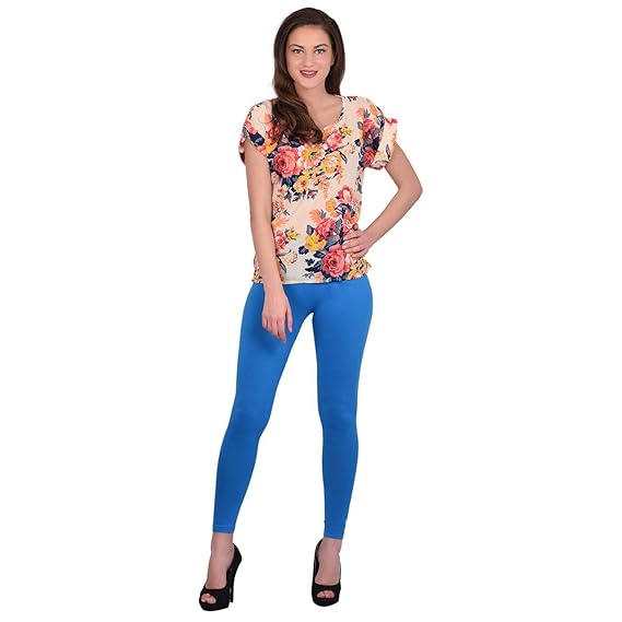 Women's Cotton Leggings,Blue