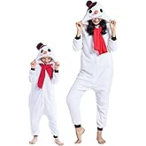 DarkCom Kids Animal Onesie,Women and Mens Snowman Onesie Halloween Costume Christmas Pajamas Sleepwear