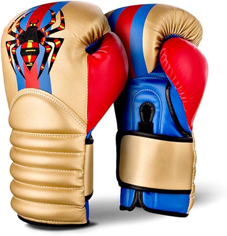 Amazon Co Jp ボクシンググローブパーソナリティパターンムエファイファイトアダルトマーシャルアーツトレーニングキックボクシングメンズ レディース10oz 12oz 14 Oz Golden Blue 14oz ホーム キッチン