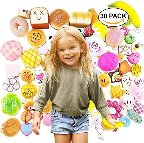 Fishy Squishy Random 30 pcs squishies Jumbo Medium Mini Soft Squishy Cake/Panda/Bread/Buns Phone Straps