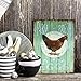Barnyard Designs Retro Vintage Metal Tin Bar Sign, Decorative Wall Art Signage, Primitive Farmhouse Country Kitchen Home Décor (Eggs Hen)