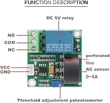 Youmile 2x AC Current Sensor Module 0-5A Relay Over-Current Protection Switch view 4