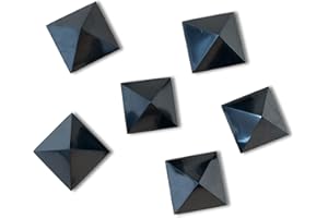 Shungite Wholesale Shungite Stone Pyramids Set | Authentic Polished Shungite Pyramids for Protection | Black Stone Figures for Home Decor | Crystal Healing Shungite Pyramids for Meditation S310