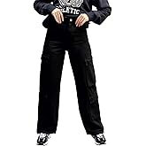 Cargo Pants for Women - High Waist Wide Leg Trousers with Pockets Y2k Trendy Casual Baggy Parachute Pants