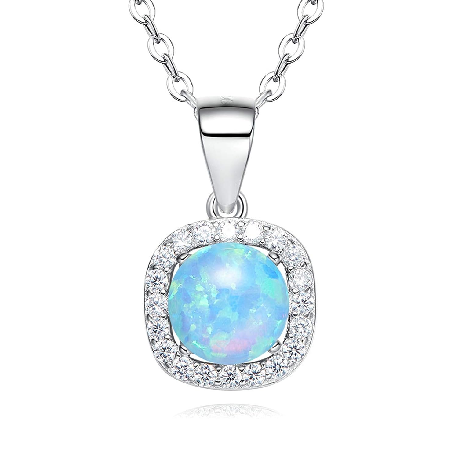 Opal Pendant Necklace Gift Box 