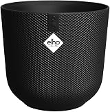 elho Jazz Round 23cm Flower Pot Indoor Plant Pot 100% Recycled Plastic Black