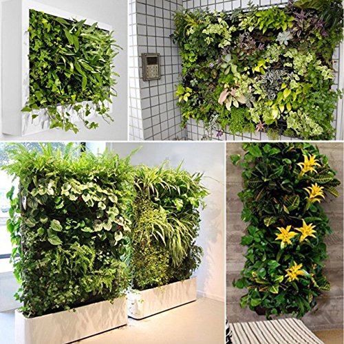 Ogrmar 64 Pockets Vertical Wall Garden Planter Plant Grow Bag for