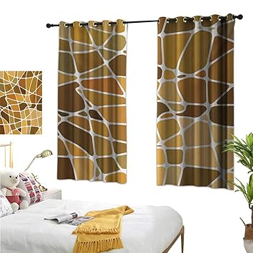 Amazon Com Warm Family Fabric Shower Curtain Liner Tan And Brown