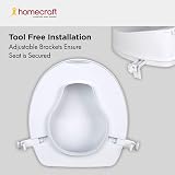 Homecraft Savanah Raised Toilet Seat 6 Inch Elongated White with Lid view 5