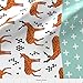 Antlers Fabric - Deer Quilt Fabric Cheater Quilt Fabric Boys Mint Navy Blue and Orange Hunting Antler Baby Quilt Fabric by andrea_lauren - Printed on Basic Cotton Ultra Fabric by the Yard