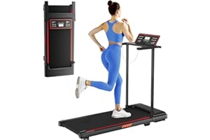 NXSCI Treadmill with Handle, Treadmills for Home Samll Space, 3.0HP Portable Walking Pad with Handle, Walking Pad Treadmill with 320 LBS Capacity, Electric Compact Treadmills, Lightweight Walking Pad