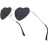 FEISEDY Polarized Heart Sunglasses Women Men Metal Frame Cute Lovely Glasses UV400 Protection B2375