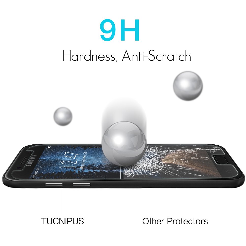 Panzerglas Schutzfolie für Samsung Galaxy A3 2017,[2 Stück] TUCNIPUS Galaxy A3 2017 Panzerglasfolie-3D Touch Kompatibel, 9H Härte, Anti-Öl, Kratzer,Blasen und Fingerabdruck Displayschutzfolie für Samsung Galaxy A3 2017