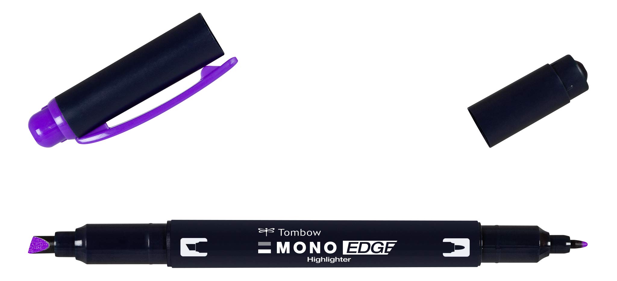 Tombow MONO edge highlighter with two tips, purple, chisel tip and fineliner tip, quick-drying, environmentally friendly design [WA-TC97]