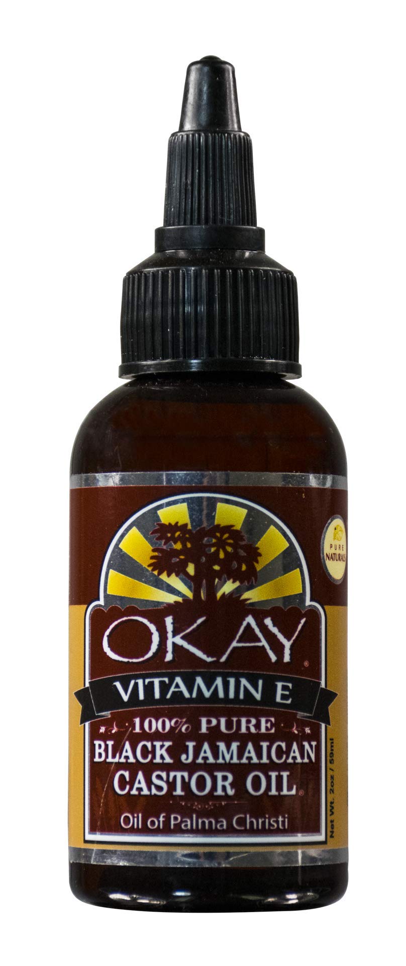 OKAY| Black Jamaican Castor Oil With Vitamin E And Panthenol | Helps Soothe Scalp &amp; Skin| Improves Blood Circulation| Helps Naturally Grow Healthy Hair, Balances Oily Hair, Stimulate Hair Follicles| For all Hair &amp; Skin Types| Made in USA| 4oz