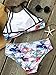 CUPSHE Women's Colorful Printing Halter Tank Padding Bikini Set, L