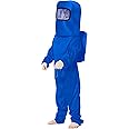 Noucher Kids Astronaut Costume Game Space Suit Red Blue Jumpsuit Halloween Backpack Cosplay Costumes for Boys Kids Aged 3-10