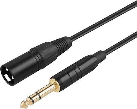 Amazon Com Cablecreation 10 Ft Trs 6 35mm 1 4 Inch Male To Xlr Male Cable Black Musical Instruments