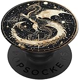 Book Dragon Librarian Mythical Creature Flame Wyvern Fantasy PopSockets Adhesive PopGrip