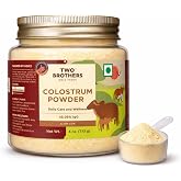 TWO BROTHERS ORGANIC FARMS Bovine Colostrum Powder | 1st Milking | Gut Health | Immunity Booster | Hair Growth | 45% IgG | 3000mg | Gir Cow | 4 Oz (113g) 50 Servings