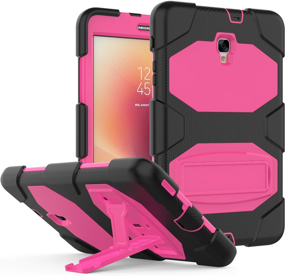 Samsung Galaxy Tab A 8.0 2017 Case, ZERMU Heavy Duty Shockproof Rugged Cpver Three Layer Hard PC+Silicone Hybrid Impact Resistant Case With Kickstand for Galaxy Tab A 8.0 Inch SM-T380/T385 2017 Model