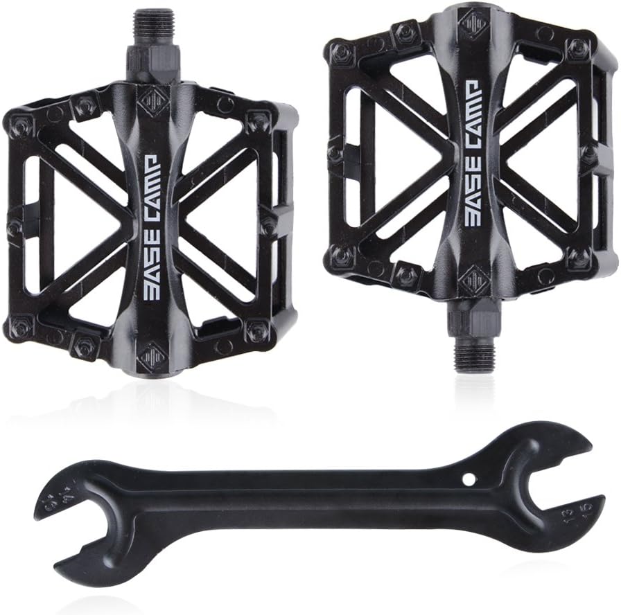 GoingMen Bicycle Cycling Bike Pedals, New Aluminum Antiskid Durable Mountain Bike Pedals Road Bike Hybrid Pedals for 9/16 inch With Free installation Tool