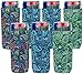 Neoprene Slim Can Sleeves - Pack of 7 Paisley coolies - Fit 12 oz Energy Drink & Beer Slim Cans (7, Paisley)