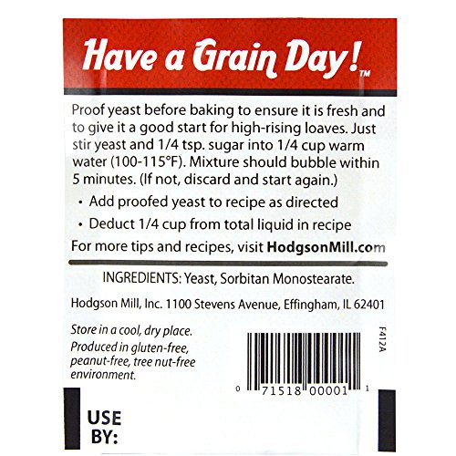 Hodgson Mill Active Dry Yeast, 0.31 Ounce (Pack of 48), More Yeast Than