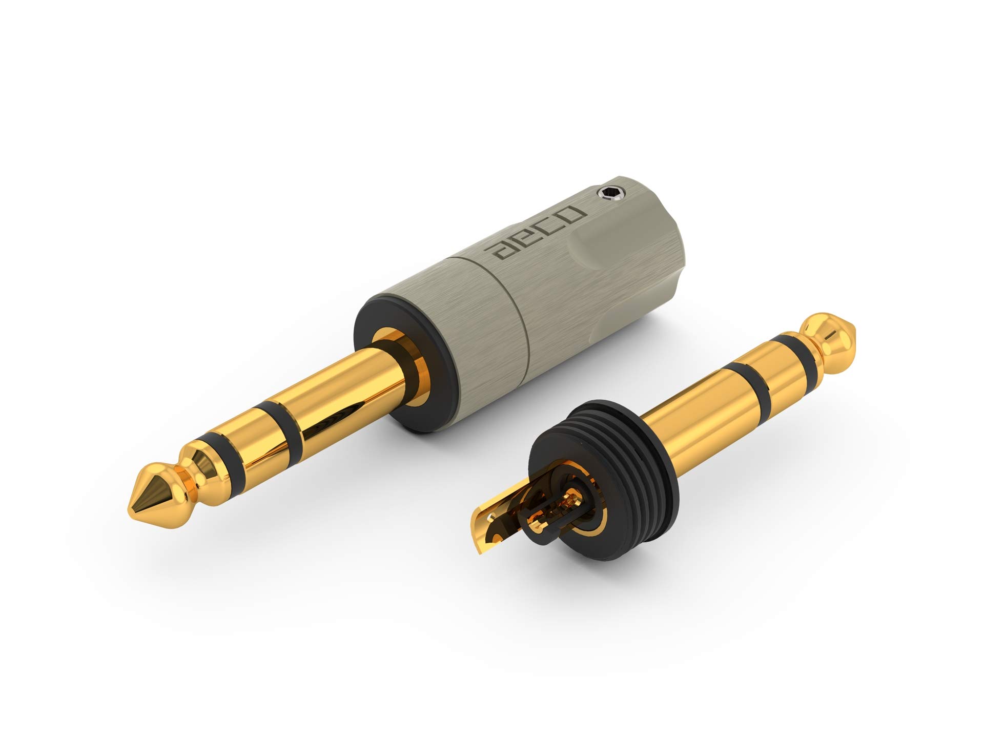 aeco TRS Plug 6.3mm Stereo, AT6-1231G, 1pcs/1set, Gold Plating