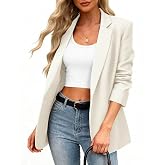 ASUIU Womens Blazer Fall Work Oversized Coats Business Casual Suit Jackets Dressy Plus Size Single Button
