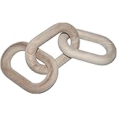 SCUBERT - 3 Link Wood Knot for Home Decoration,Wood Chain Link Decor,Decorations for Living Room, Rustic Farmhouse, Shelf,Coffee Table Decor