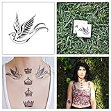 Birds and Swallows - temporary tattoos (Set of 2)