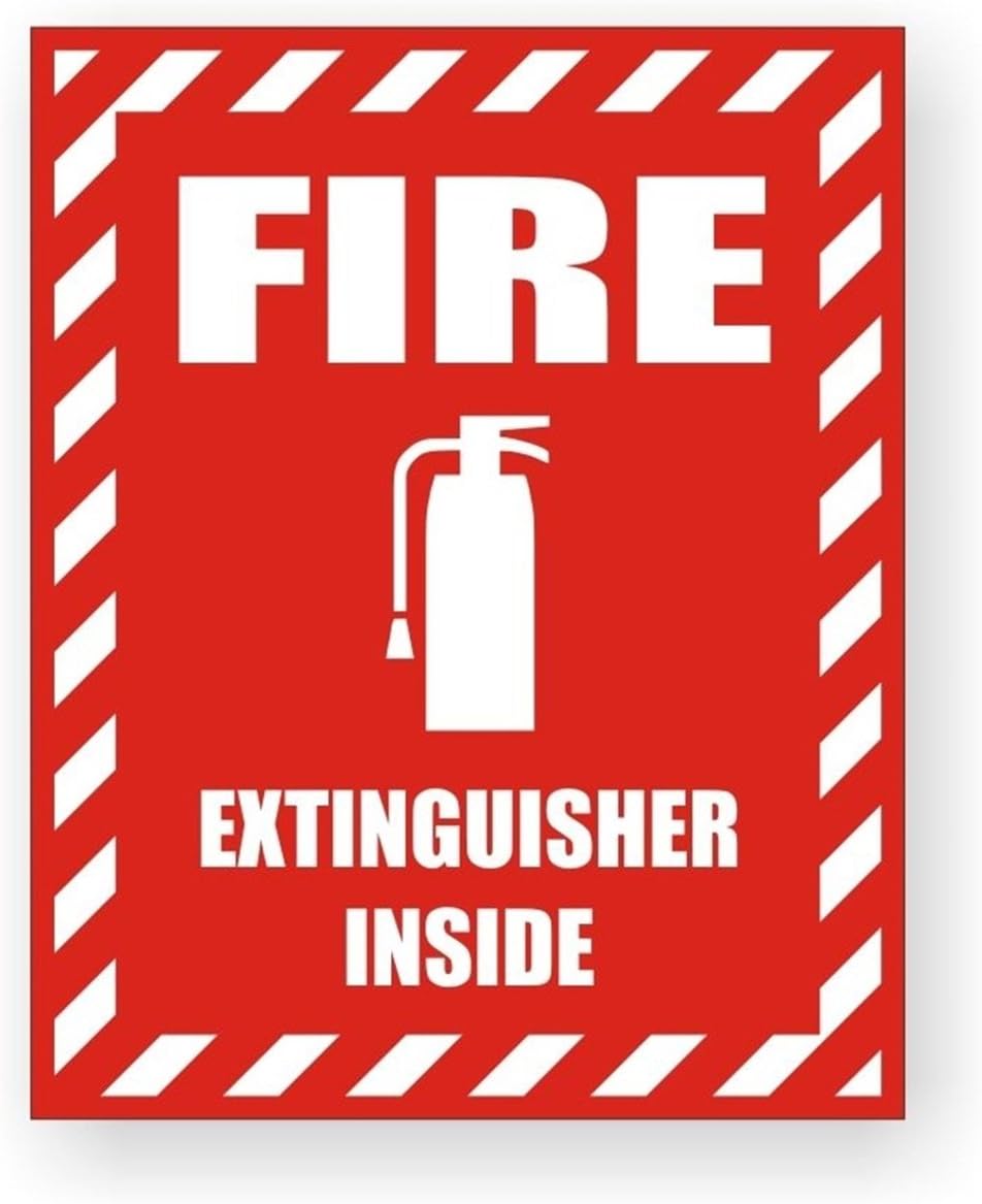 1Pcs Perfect Popular Fire Extinguisher Inside Car Sticker