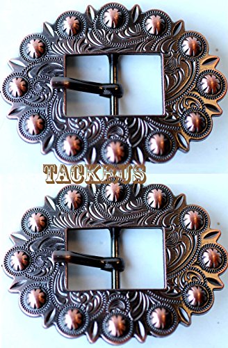 Set of 2 Bridle Buckle 3/4" Horse Saddle Western Headstall Tack Copper Belt 5805 - Thumbnail 2